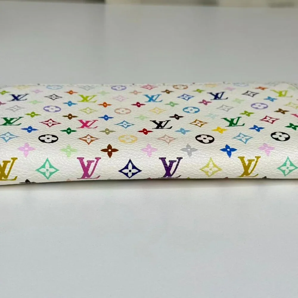 Louis Vuitton Multicolor White Wallet with Colorful Monogram Design